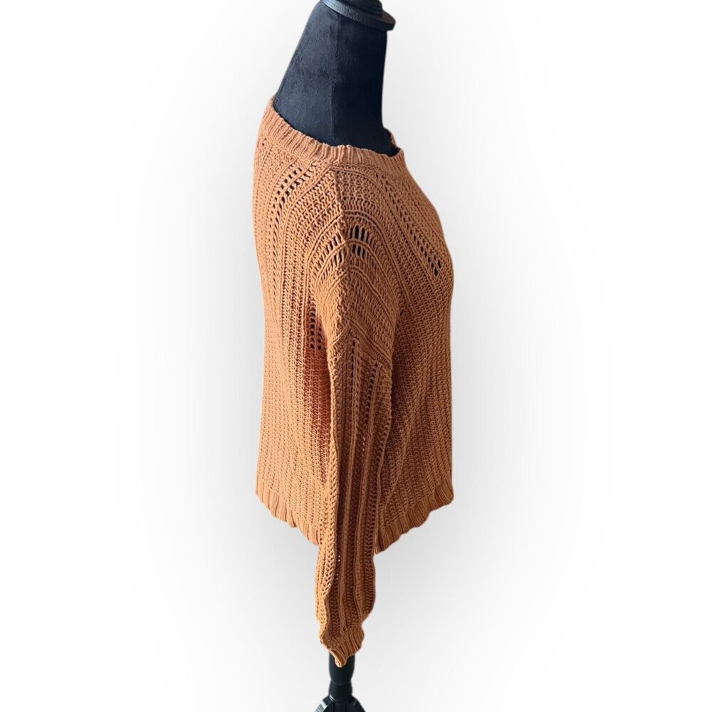 American Eagle Outfitters Women's Gold Chunky Knit Drop Shoulder Sweater Size S - Picture 8 of 13